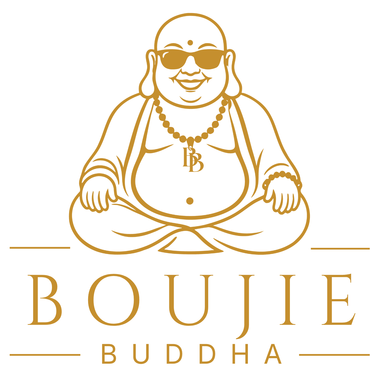 Boujie Buddha Gold with Text